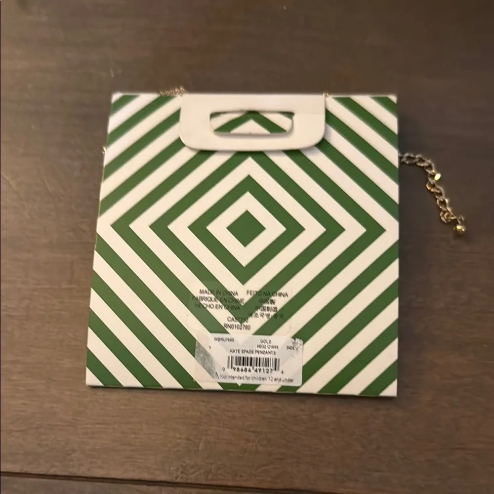 Kate Spade Gold 'M' Pendant Necklace - Picture 2 of 2